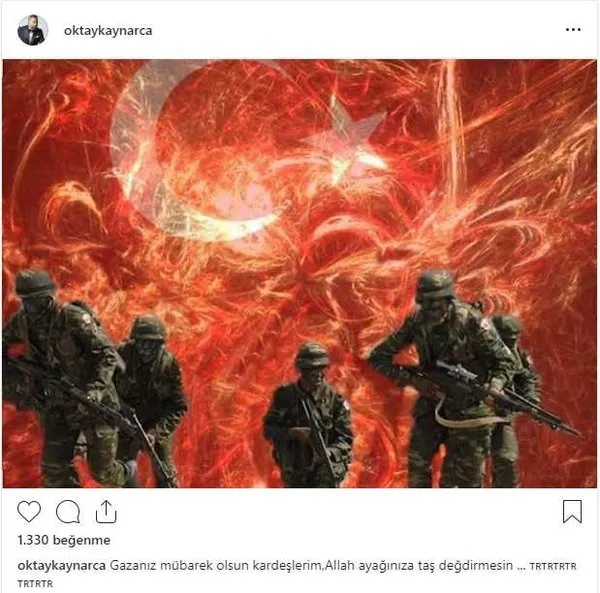 Ünlüler 'Barış Pınarı Harekatı'na böyle destek verdi!