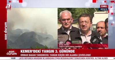 Kemer’deki yangın 3. gününde! Tarım ve Orman Bakan Yardımcısı Veysel Tiryaki’den önemli açıklamalar | Video