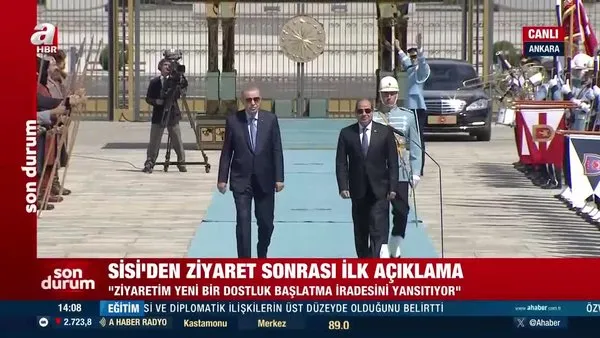 12 yıl aradan sonra bir ilk! Mısır Cumhurbaşkanı Sisi Ankara'da: Başkan Erdoğan resmi törenle karşıladı | Video