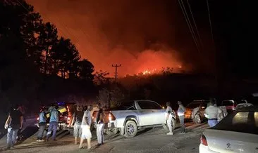 Alanya'da orman yangınına havadan müdahale başladı #antalya