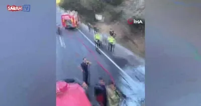 Talaş yüklü tır alevlere teslim oldu