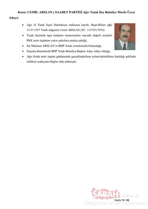 İşte Saadet Partisi'nin listelerindeki PKK'lı adaylar!