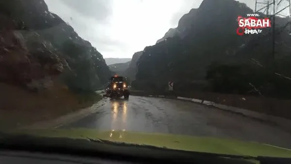 Kemaliye’de sağanak ve dolu yağışı etkili oldu | Video