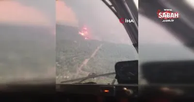 Yunanistan’ın Eğriboz Adası’nda yangın kontrolden çıktı | Video