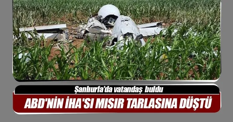 Şanlıurfa’da mısır tarlasına insansız hava aracı düştü