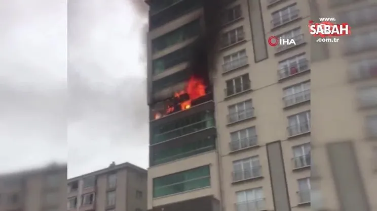 Ankara'da 12 katlı apartmanda yangın: 14 kişi dumandan etkilendi | Video