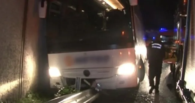 Yolcu otobüsü İstanbul’da kaza yaptı: 1 ölü