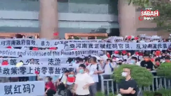 Çin'de banka protestosu | Video
