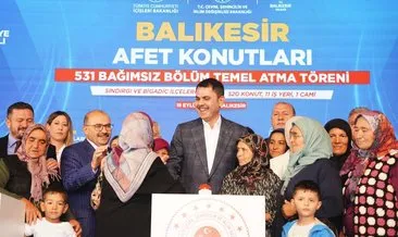 Sındırgılı köylüler kendi evlerinin temelini Bakan Kurum ile birlikte attı #balikesir