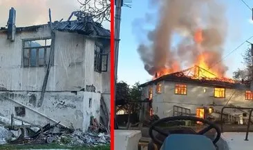 Zonguldak'ta 2 katlı ev alev topuna töndü! O anlar kamerada #zonguldak