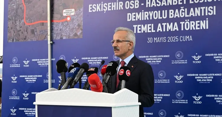 Lojistikte dev adım! Eskişehir OSB-Hasanbey lojistik merkezi demiryolu bağlantısının temeli atıldı