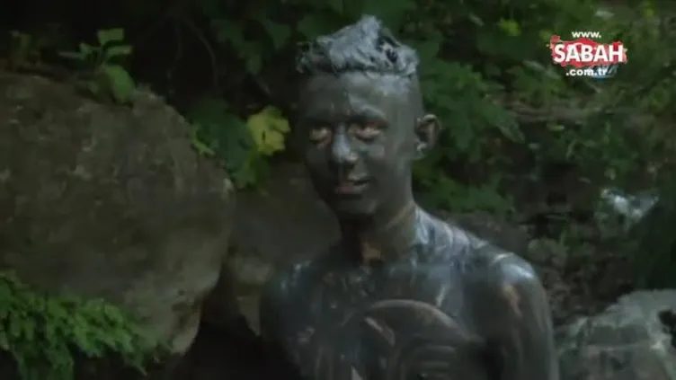 Bursa'da dağın tepesinde hamam keyfi