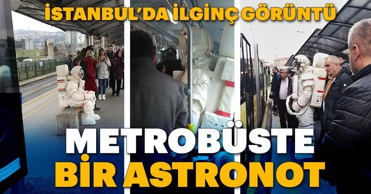 Metrobüste Astronot şaşkınlığı