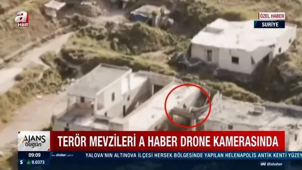 SON DAKİKA: Terör mevzileri A Haber drone kamerasında! Teröristler havadan böyle görüntülendi...