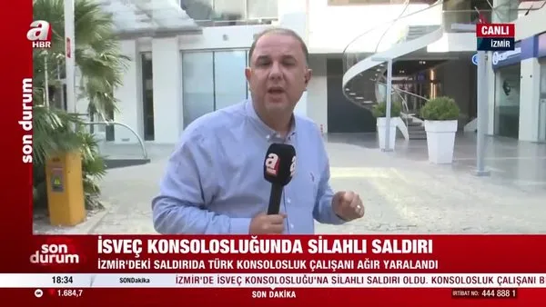 Son dakika: İzmir'de İsveç Konsolosluğu'na saldırı: 1 yaralı | Video