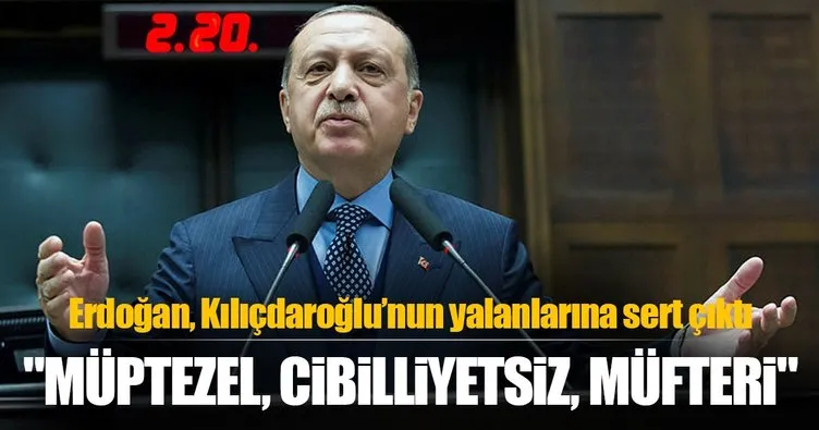 Erdoğan’dan Kılıçdaroğlu’na: Müptezel, müfteri...