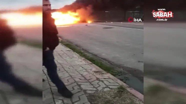 LPG’li otomobil alev topuna döndü | Video
