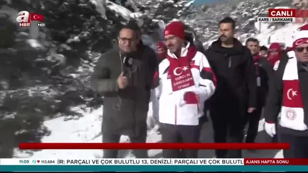 sarikamis sehitleri icin eksi 10 derecede saygi yuruyusu