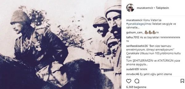 Ünlü isimlerin Instagram paylaşımları (18.03.2018)