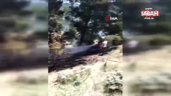 Sivas'ta korkutan yangın! Alevler İç Anadolu’nun en büyük ormanına sıçramadan söndürüldü | Video