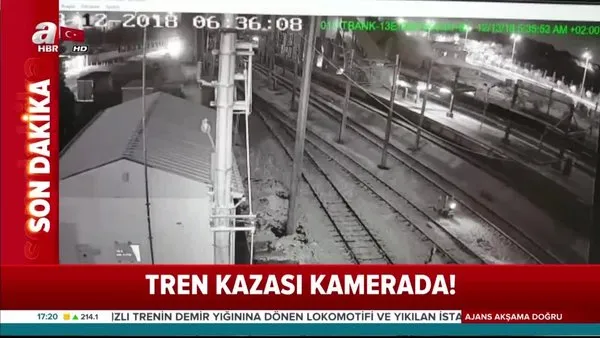 Ankara'da yaşanan tren kazası kamerada!