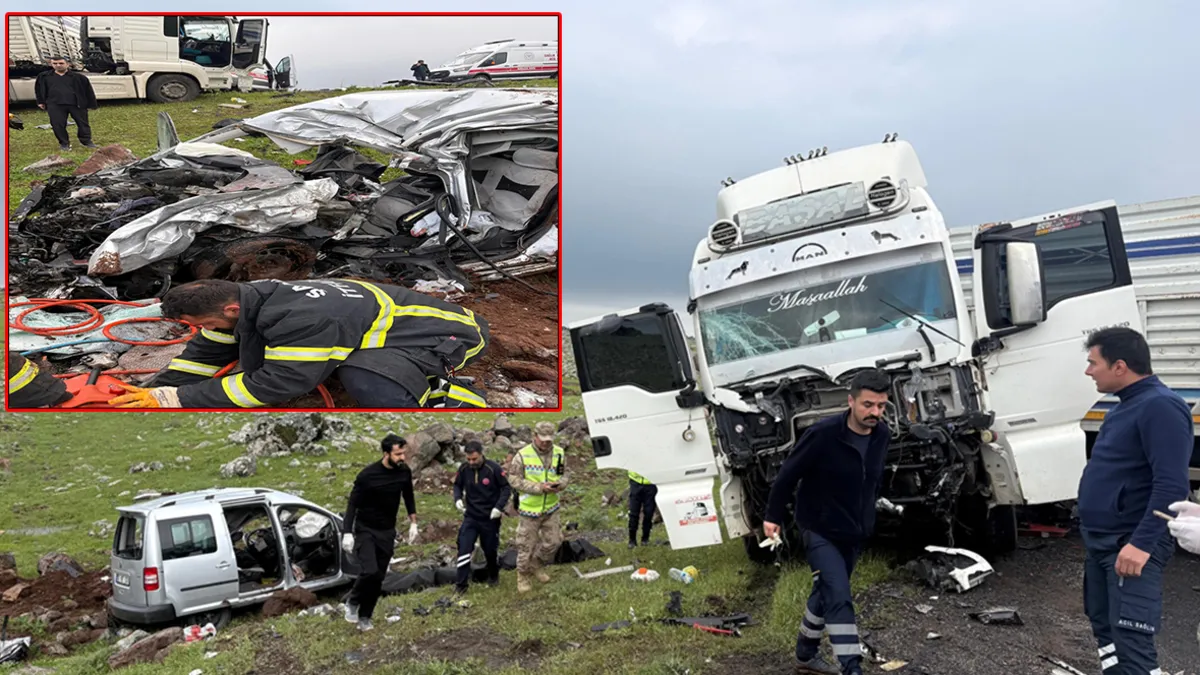 Şanlıurfa'da sabah saatlerinde feci kaza: TIR ile çarpışan araç hurdaya döndü! 2 kişi hayatını kaybetti