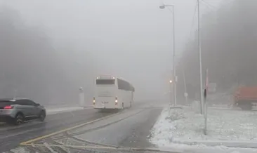 Bolu Dağı’nda kar yağışı başladı