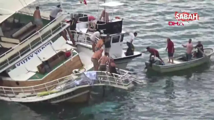 Sinop'ta, karaya oturan gezi teknesi kurtarıldı