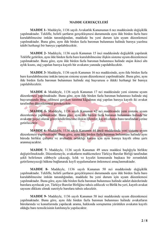 Barolarla ilgili değişiklik hazır! İşte madde madde barolarda değişiklik...