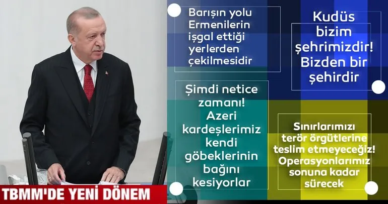Son dakika: Başkan Recep Tayyip Erdoğan’dan TBMM’de flaş açıklamalar