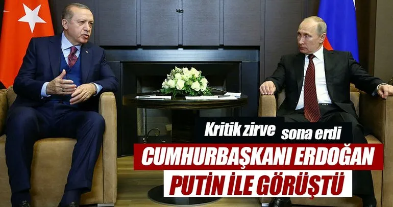 Son dakika: Cumhurbaşkanı Erdoğan ile Rusya Devlet Başkanı Putin bir araya geldi