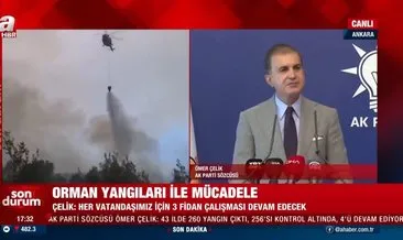 SON DAKİKA! AK Parti Sözcüsü Ömer Çelik: 256 yangın kontrol altına alındı, 4 yangına müdahale sürüyor
