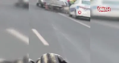 Motosikletin refüje çarptığı feci kaza kamerada: 1 ölü | Video