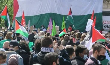 Fransa’da insanlar Gazze için sokaklara döküldü! İsrail’e boykot çağrısı