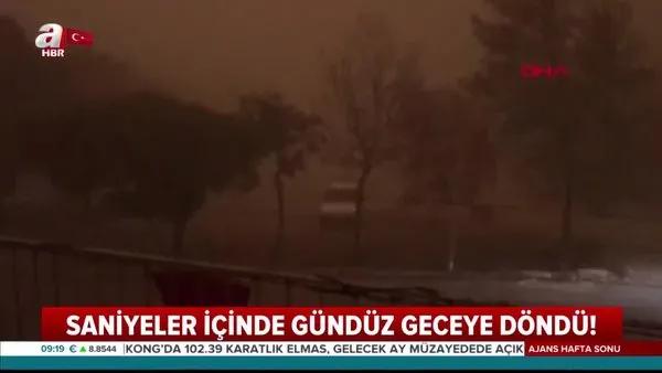 Son Dakika Haberi: Ankara'da kum fırtınası: Hayatı gündüzü geceye çeviren fırtınanın en net görüntüsü | Video