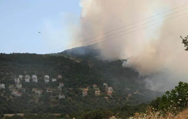 Foça'da yangın