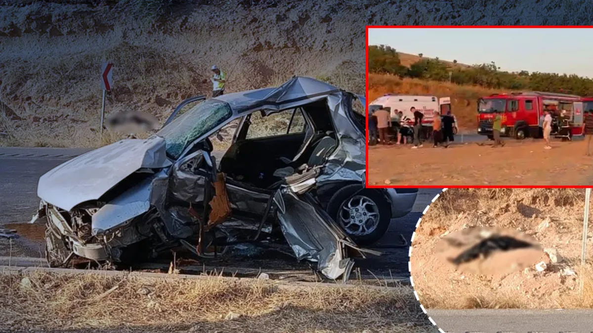 Gaziantep'te feci kaza! Otomobiller çarpıştı: 3 ölü 3 yaralı