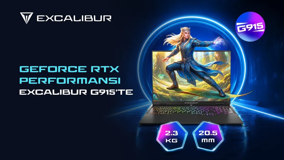 GeForce RTX Slim Performansı, Excalibur G915’te!