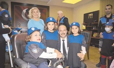 Engelli ve hasta çocuklar polis oldu