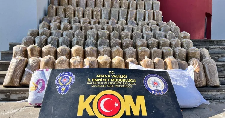 2,5 ton kaçak tütün ele geçirildi