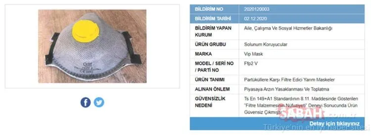Bakanlık tek tek ifşa etti! İşte güvensiz çıkan maskeler ve markaları