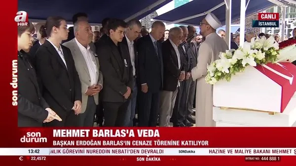 Başkan Erdoğan, Mehmet Barlas'ın cenazesine katıldı | Video