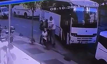 Kocaeli’de servis şoförü motokuryeyi tekme tokat darp etti: o anlar kamerada! #kocaeli