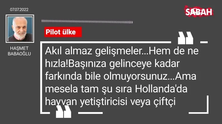 Haşmet Babaoğlu | Pilot ülke