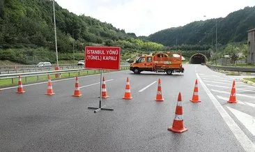 Bolu Dağı Tüneli İstanbul istikameti heyelan nedeniyle ulaşıma kapatıldı #bolu