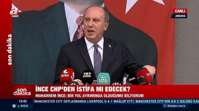 SON DAKİKA! Muharrem İnce'den canlı yayında CHP'den istifa açıklaması! Çok sert açıklamalar | Video