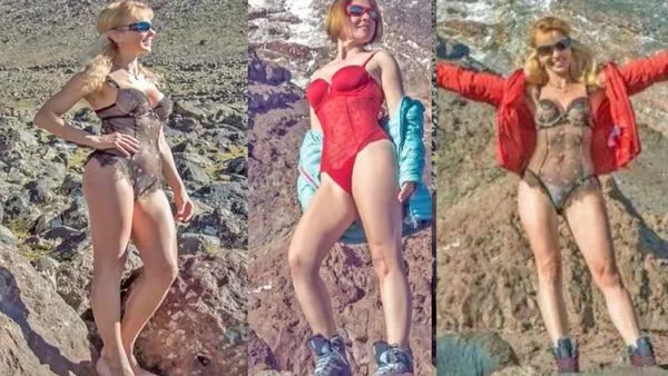 Son dakika haberi: Ukraynalı kadın dağcıların Ağrı Dağı'ndaki iç çamaşırlı ve bikinili görüntüleri sosyal medyada olay oldu | Video