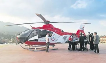 İlk helikopter minik Hamza için havalandı