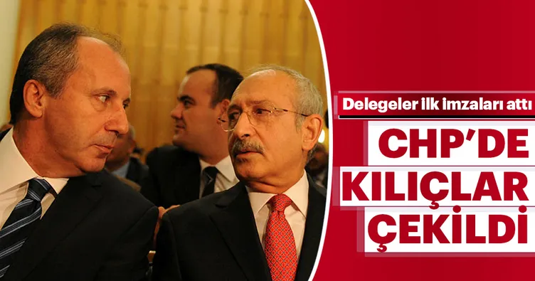 CHP’de kılıçlar çekildi... Delegeler ilk imzaları attı...