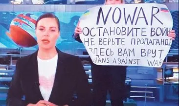 Rus TV’sinde canlı yayında protesto